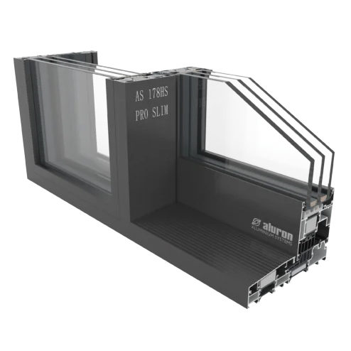 Раздвижные стеклянные двери - Aluron AS 187 HS PRO SLIM