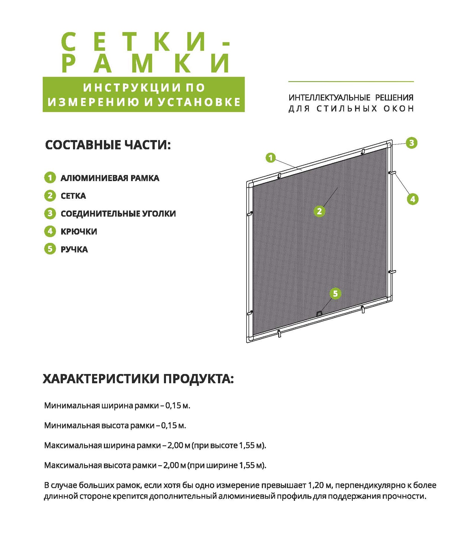 Схема замера москитной сетки